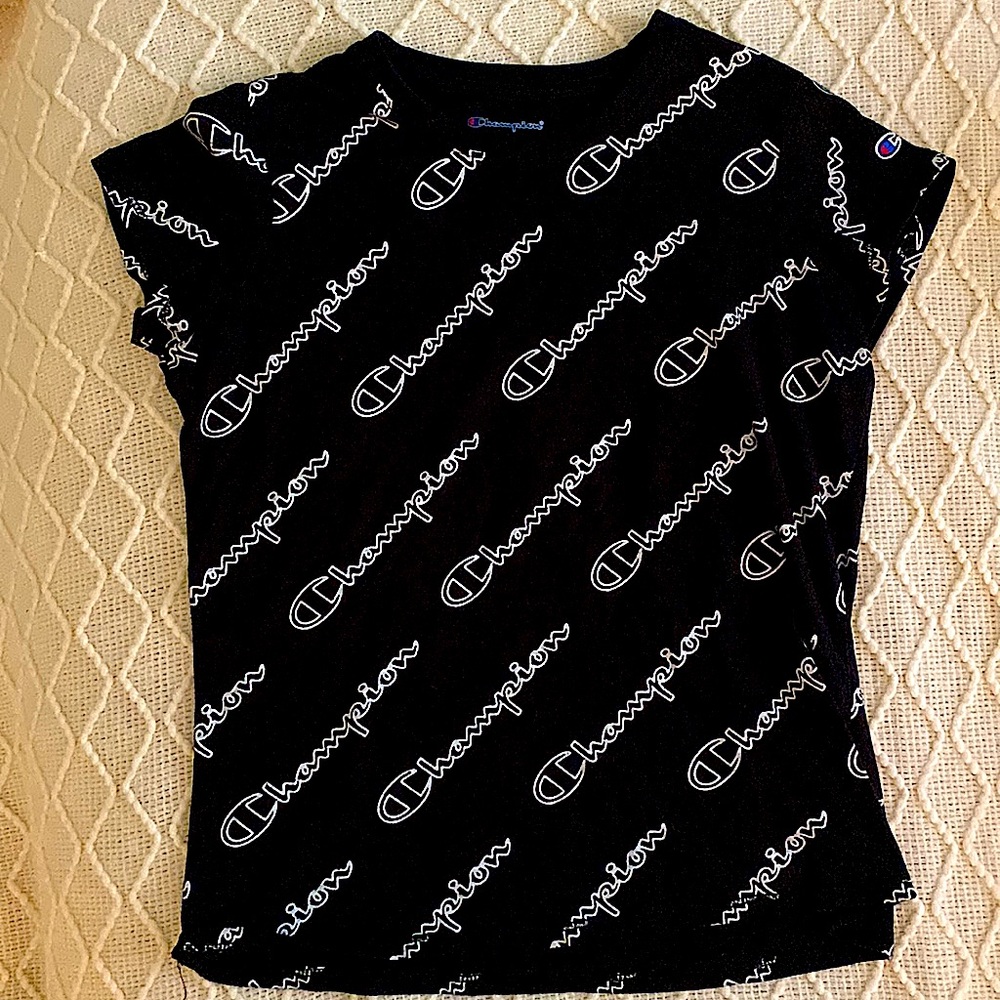 black champion tee
